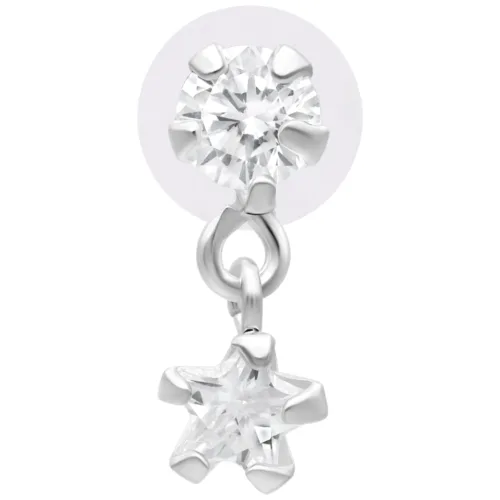 Hanging Crystal Star Labret Stud<!--6357db41ecfef-->