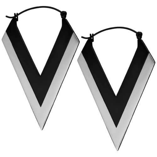 Verena Venus -  V Hoops incl. Packaging - Silber/Schwarz
