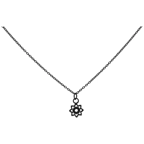 Little Sunflower Kette - Black Metal