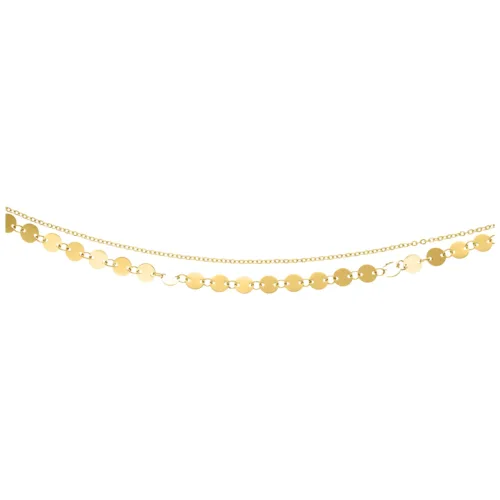 Multilayer Dangling Fußkettchen - Golden Metal