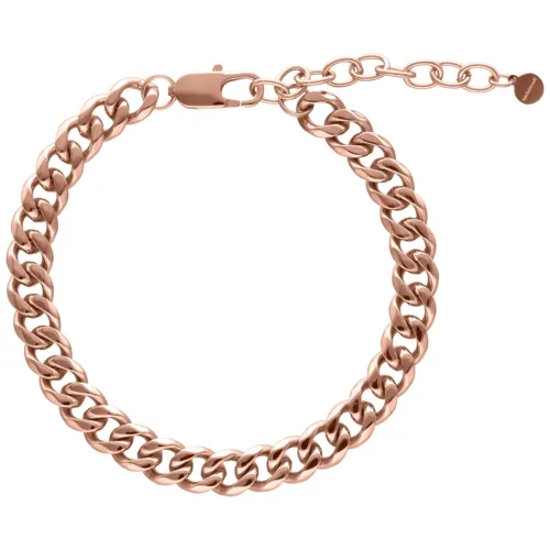 Flat Curb Fußkettchen - Rosegold