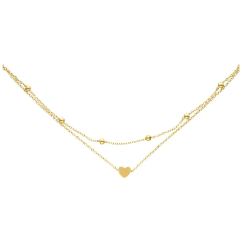 Little Heart Fußkettchen - Golden Metal