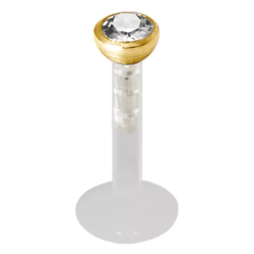 Micro Jewelled Push-fit Labret Stud<!--6357dab480940-->