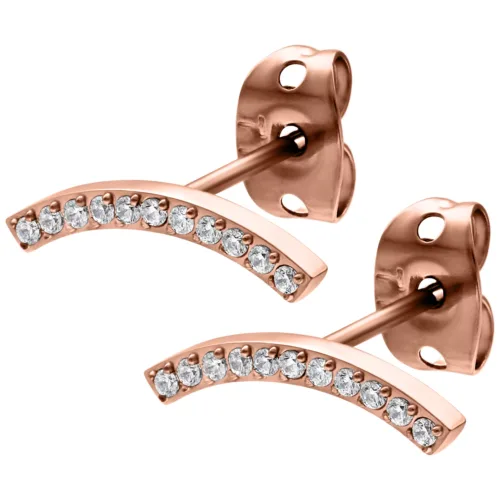 Crystal Arch Earstuds - Rosegold