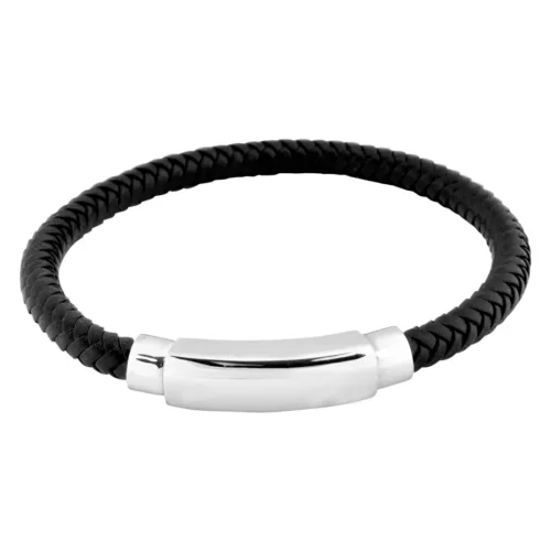 Black Braided Rock Armband