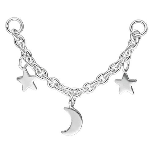Moon & Stars Piercing Connector Chain <!--63bc0767a6cdd-->