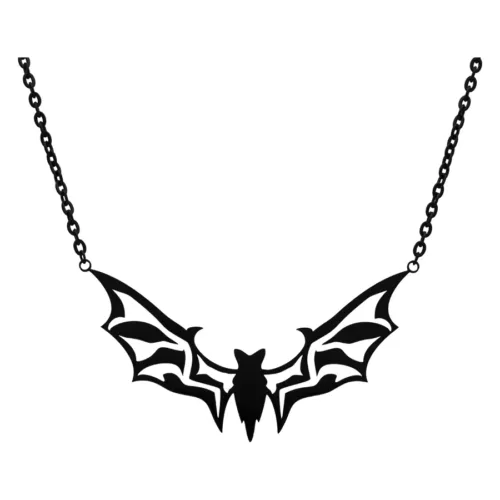 Big Bat Kette - Black Metal
