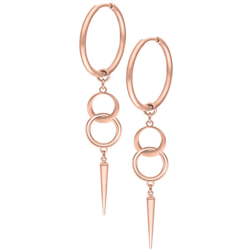 Sin Spike Hoops Pairs - Rosegold