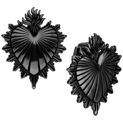 Sacred Heart Cuffs - Black Metal