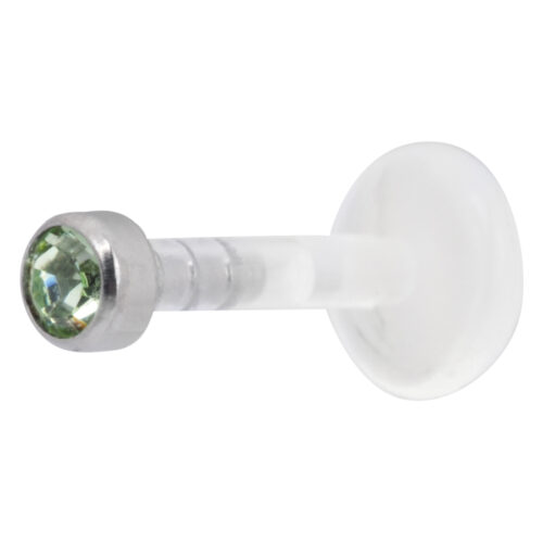 Labret emboîtable serti de pierres précieuses