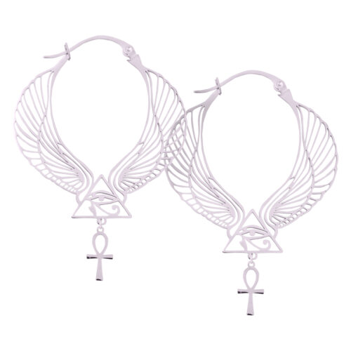 Silver Egyptian Earrings <!--6357d857f13bf--> - Silvercoloured Metal
