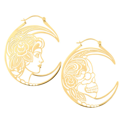 Skull Couple Hoop Earrings