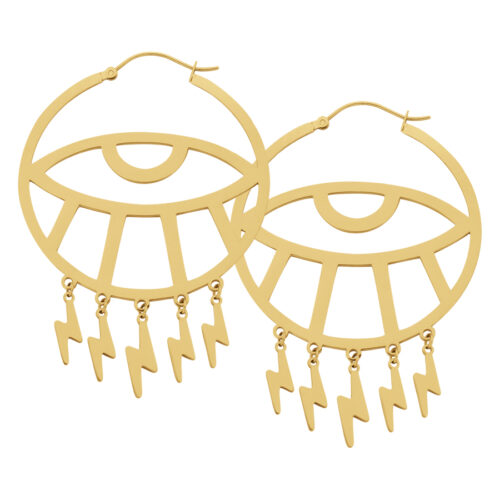 Thunderflash Eye Hoop Earrings