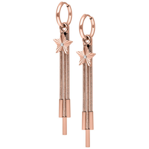 Little Shooting Star Hoops - Rosegold