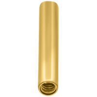 Goldfarbener Innengewinde-Stab 16 mm Goldener Stab mit Innengewinde, 16 mm Länge, auf weißem Hintergrund