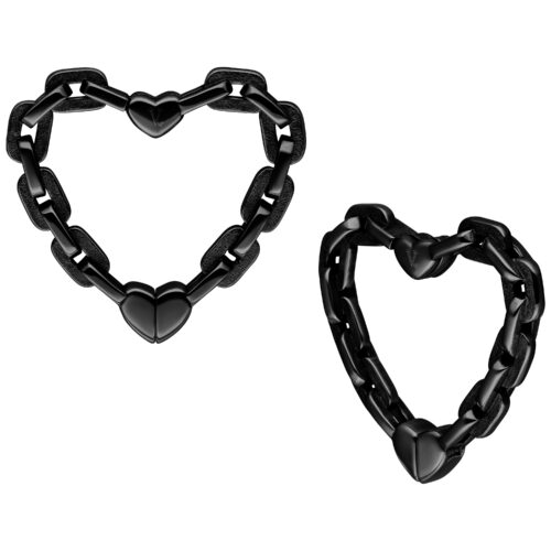 Verena Venus - Hearts Earweights incl. Packaging - Black Metal