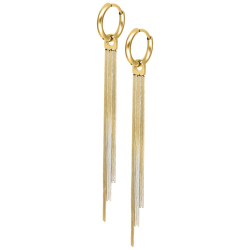 Little Snakechain Hoops (pair) - Golden Metal