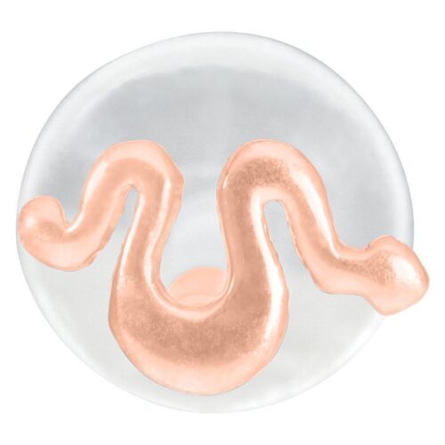 Snake Push-Fit Labret Stud<!--6357da690e95b--> - Rosegold