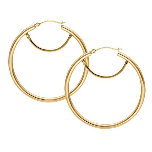 Small Silver Hoop Earrings With Dangle Charm <!--63c037e13f259--> - Golden Metal