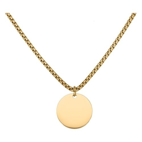 Engravable Basic Necklace<!--615eb68d49e78--> - Golden Metal