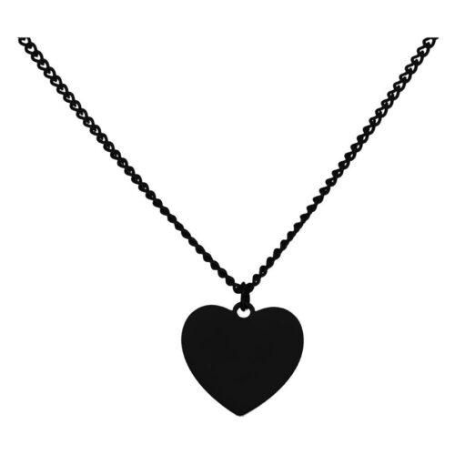 Engravable Basic Necklace<!--615eb89d80a93--> - Black Metal