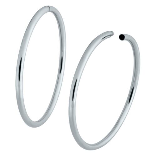 Big Silver Hoop Earrings for Tunnels <!--6357d74418e89-->