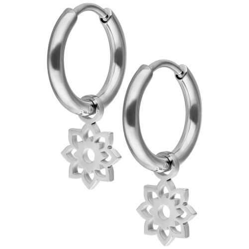 Mini Flower Hoops Pair