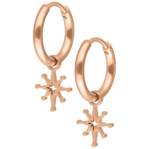 Mini Polar Star Hoops Pair