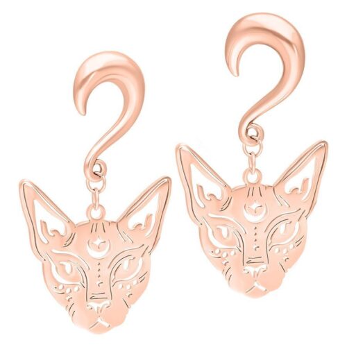 Sphynx Ohrgewichte - Rosegold