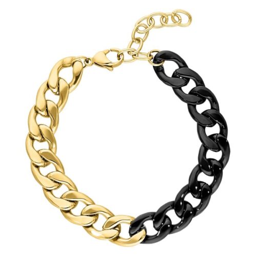 Chunky Bracelet - Silber/Schwarz