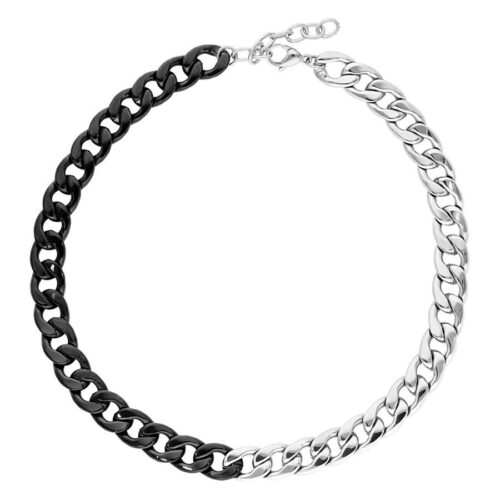 Chunky Kette - Silber/Schwarz