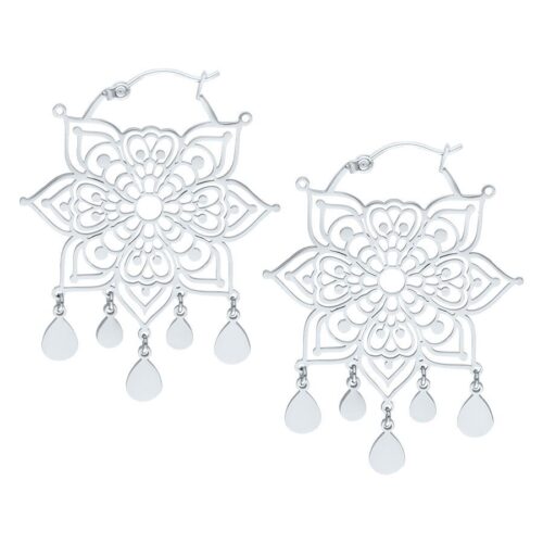 Mandala Hoop Earrings