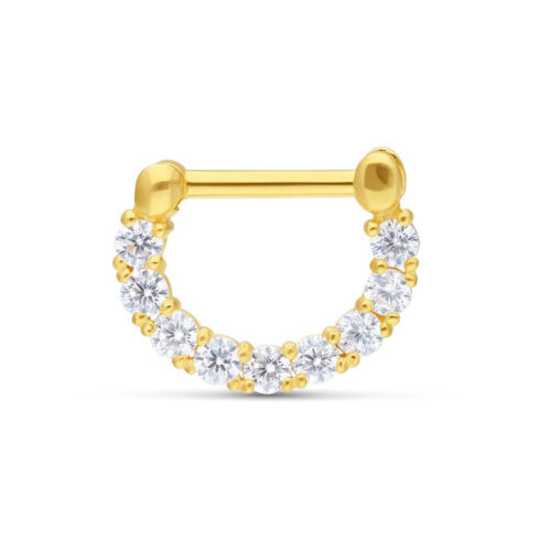 18k Gold Crystal Septum Ring<!--6357deea0487c--><!--636e791110a9a-->