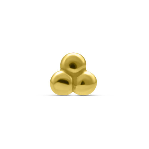18K Gold Internally Little Three Balls Trinity Attachment