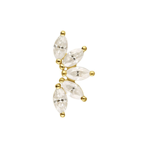 14K Push-Fit Moissanit VineAttachment
