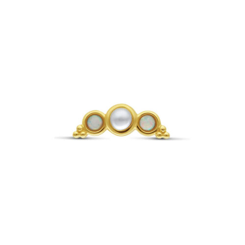 14K Synthetic Opal Pearl Attachment