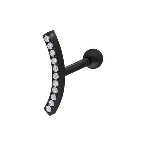 Earbarbell Crystal Bow in titanio - Black Metal