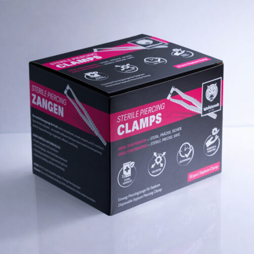 Sterile Septum Piercing Clamps – Individually Sterile Packed (Box of 50)