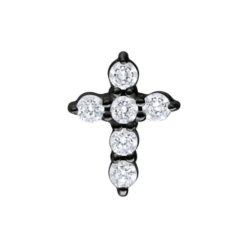 Push Fit Crystal Cross Attachment for Bioplast - Black Metal