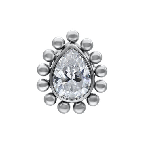 Push Fit Crystal Teardrop Attachment
