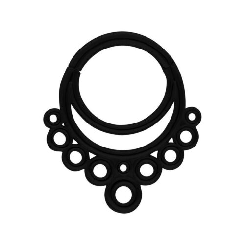 Stainless Steel Bubble Clicker Ring<!--6399e9aa2ef43--> - Black Metal
