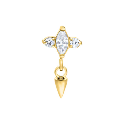Push Fit Crystal Spike Aufsatz - Golden Metal
