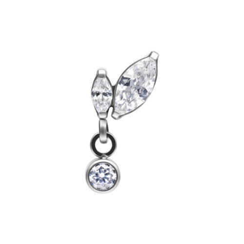 Push Fit Double Marquise with Drop Attachment