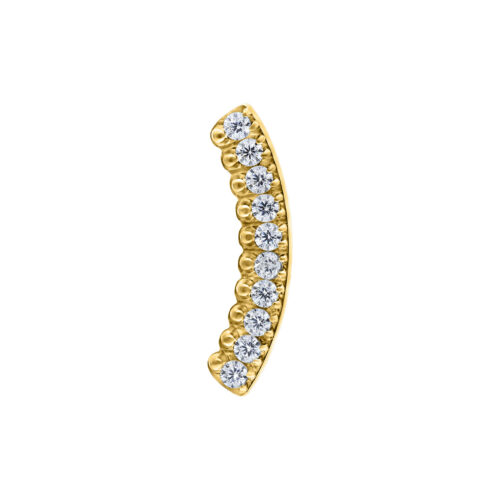 Push Fit Crystal Arch Aufsatz - Golden Metal