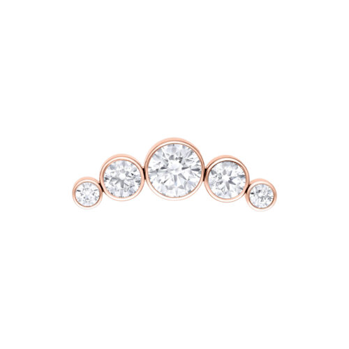 Push Fit 5 Crystal Bow Aufsatz - Rosegold