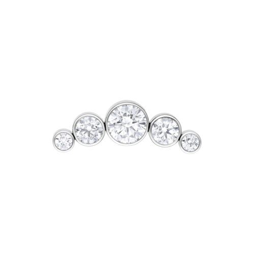 Push Fit 5 Crystal Bow Aufsatz - Silvercoloured Metal
