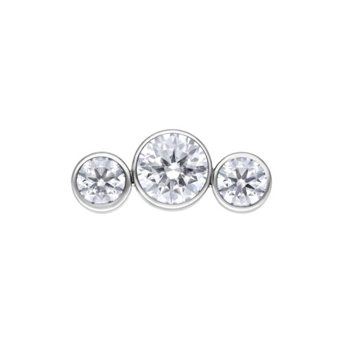 Push Fit 3 Crystal Bow Aufsatz - Silvercoloured Metal