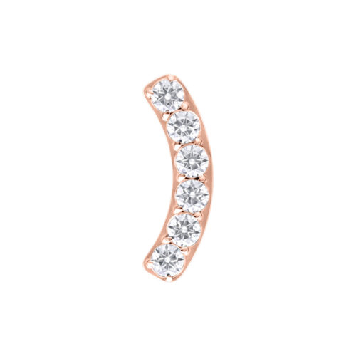 Push Fit 6 Crystal Bow Aufsatz - Rosegold