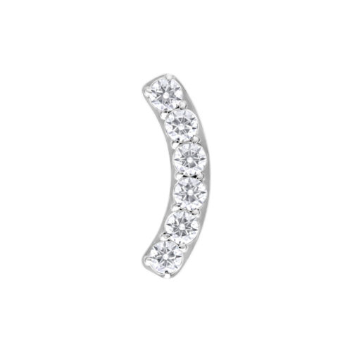 Push Fit 6 Crystal Bow Aufsatz - Silvercoloured Metal