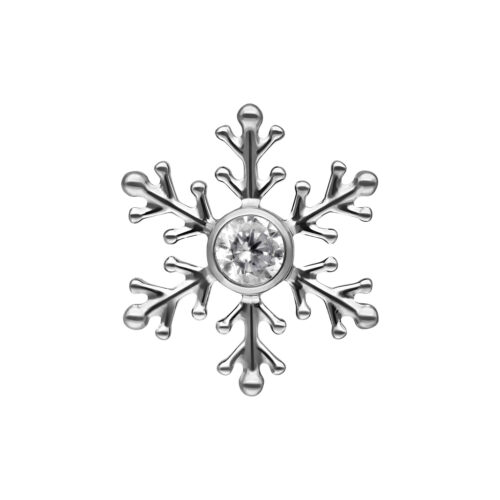 Push Fit Winter Snowflake Attachment - Silvercoloured Metal